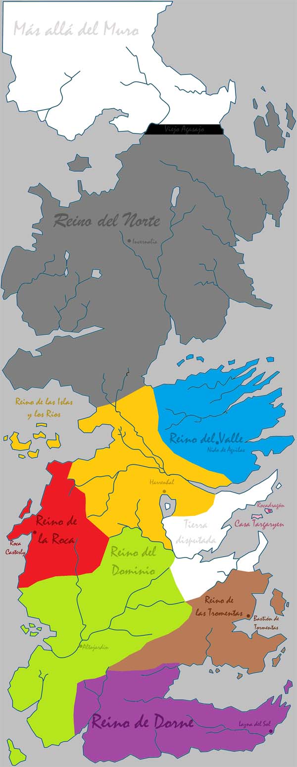 mapa de los 7 reinos Cuáles son los Siete Reinos? | Los Siete Reinos