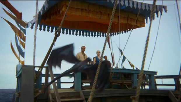 Drogon vuela hacia su madre