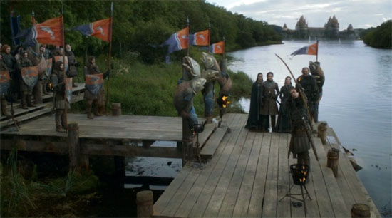 Entierro de Hoster Tully, Aguasdulces al fondo