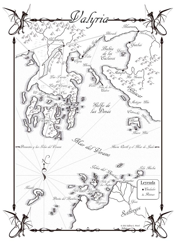 mapa de Valyria y las tierras del largo verano juego de tronos