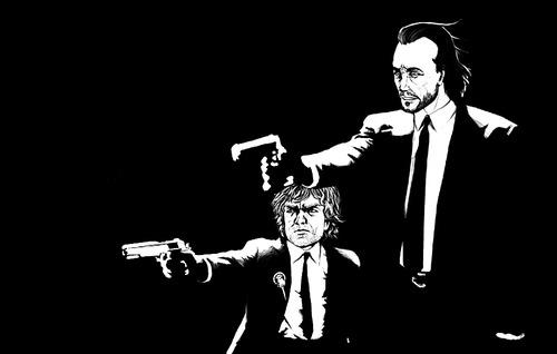 Tyrion y Bronn en Pulp Fiction