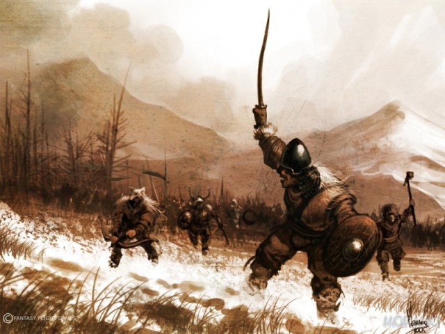El Pueblo Libre ataca las tierras del Norte. Por Tomasz Jedruszek. © Fantasy Flight Games