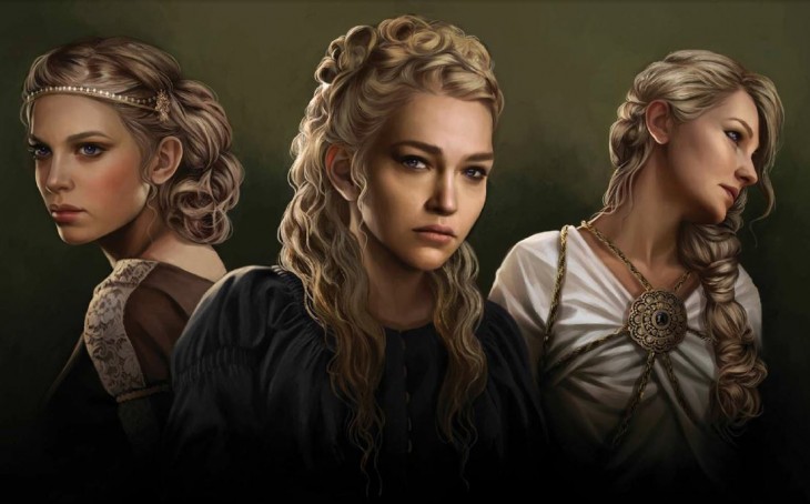 Elaena,_Rhaena,_and_Daena_Targaryen_by_Magali_Villeneuve©