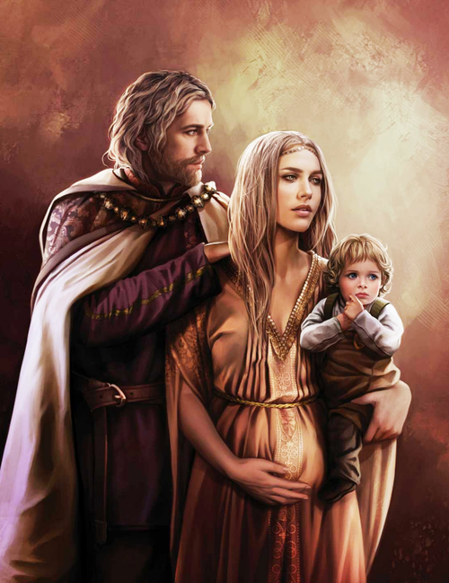 Jaehaerys, su esposa Alysanne y su hijo Aemon by Magali Villeneuve©