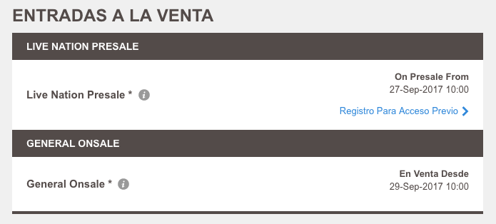 entradas concert