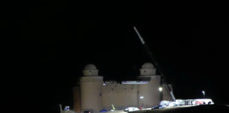 ¡Ataques de dragón en el rodaje nocturno en el castillo de La Calahorra!