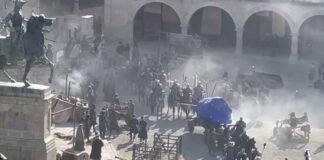 Cabezas de dragón en Trujillo y actores en Cáceres para el rodaje de La Casa del Dragón