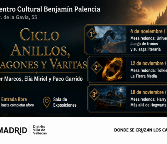Anillos, dragones y varitas – Ciclo de charlas sobre Juego de Tronos, El Señor de los Anillos y Harry Potter en Madrid en noviembre